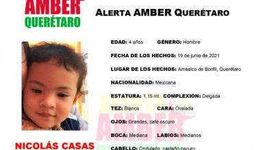 Photo of Activan Alerta Amber, buscan a Nicolas Casas Infante