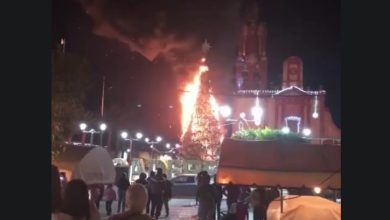 Photo of Se incendia árbol de navidad en Cadereyta